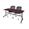 Kobe Rectangle Tables > Nesting Tables > Kobe Flip Top Table & Chair Sets, 72 W, 24 L, 29 H, Mahogany MKFT7224MH23BK - alternate 1